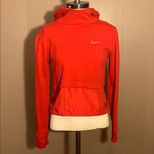Red Nike crop sweatshirt